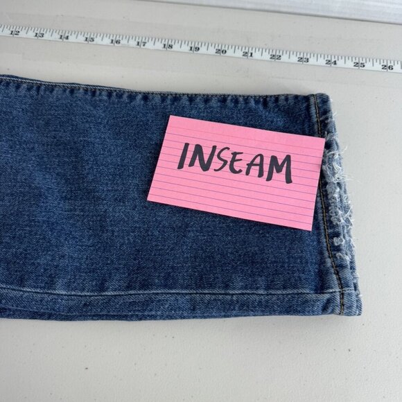 Levi's Distressed Wedgie Straight Medium Wash Jeans Size 28 - Picture 14 of 16